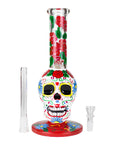 10" Sugar Skull Water Pipes - inhalco