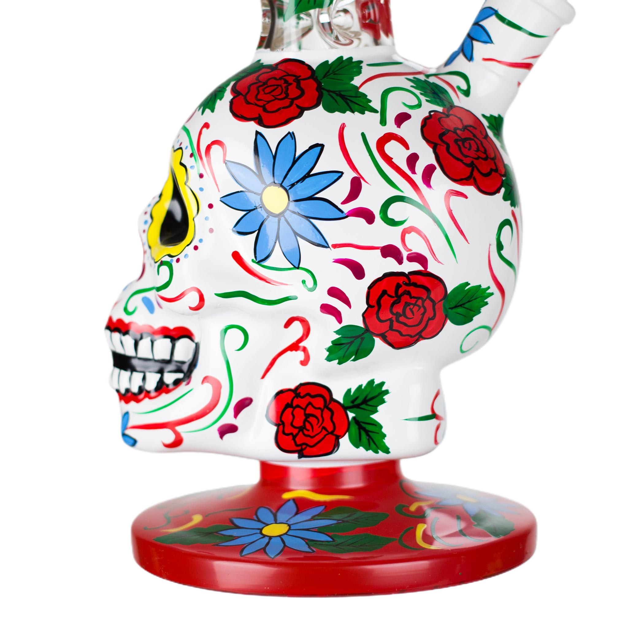 10&quot; Sugar Skull Water Pipes - inhalco