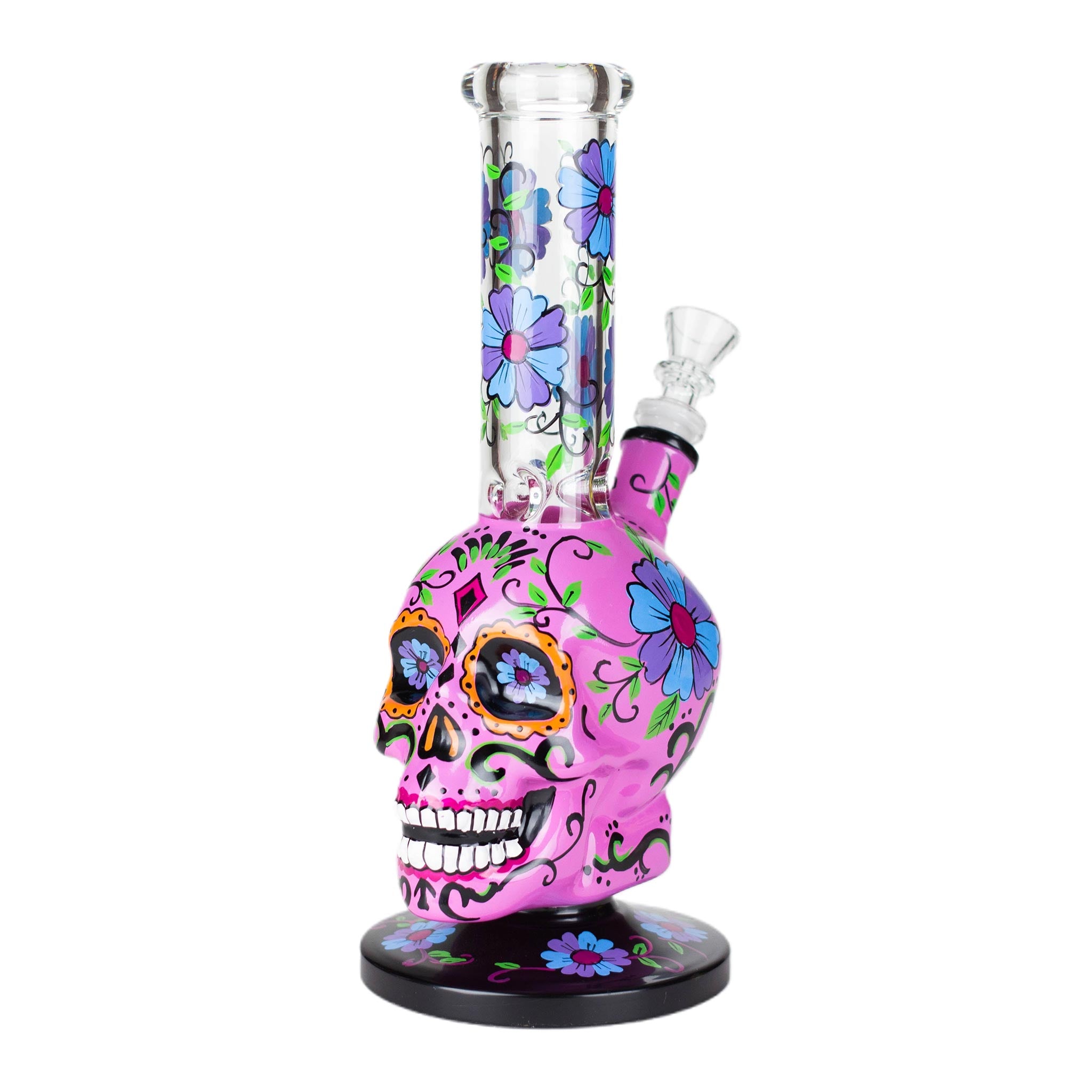 10&quot; Sugar Skull Water Pipes - inhalco