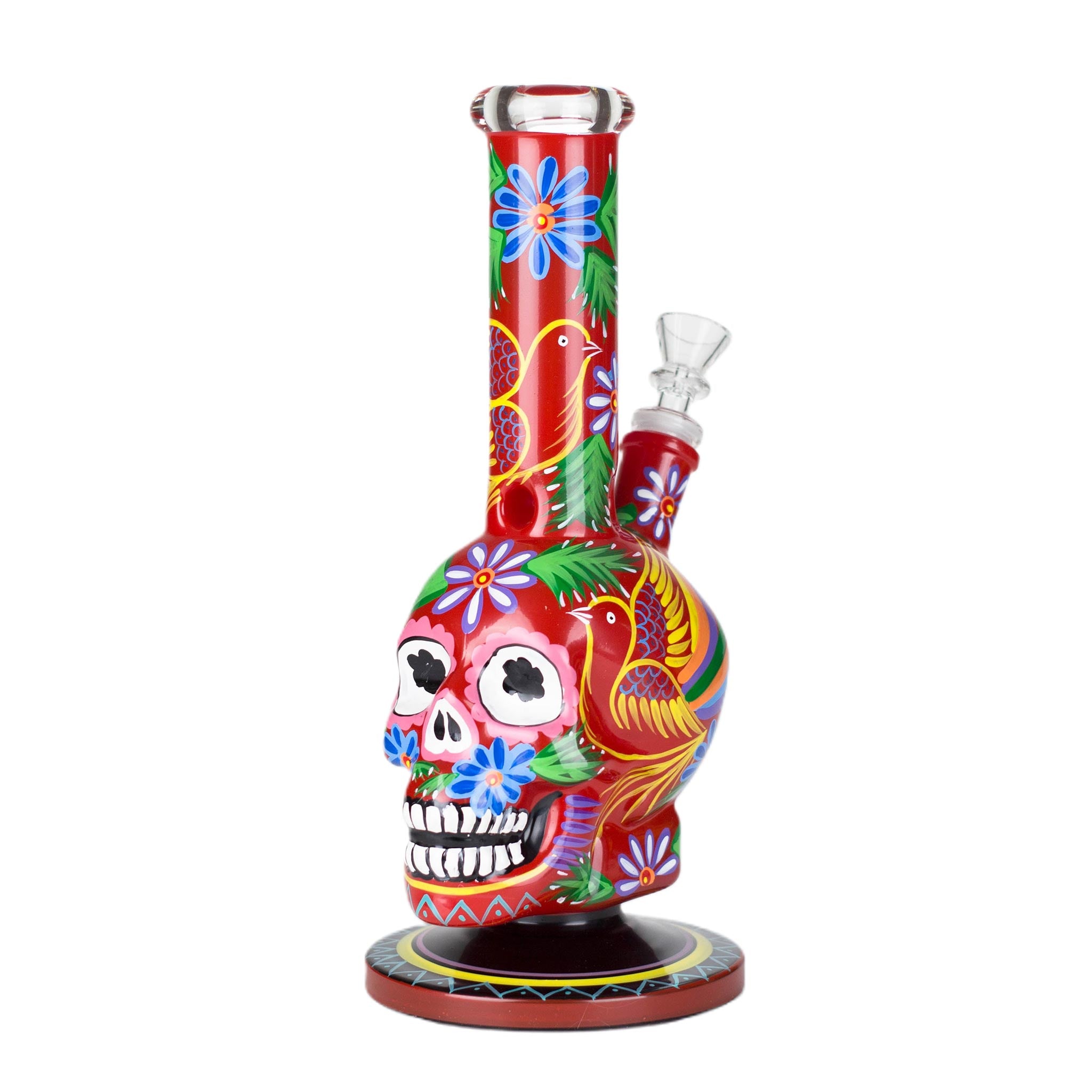 10&quot; Sugar Skull Water Pipes - inhalco