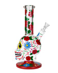 10" Sugar Skull Water Pipes - inhalco