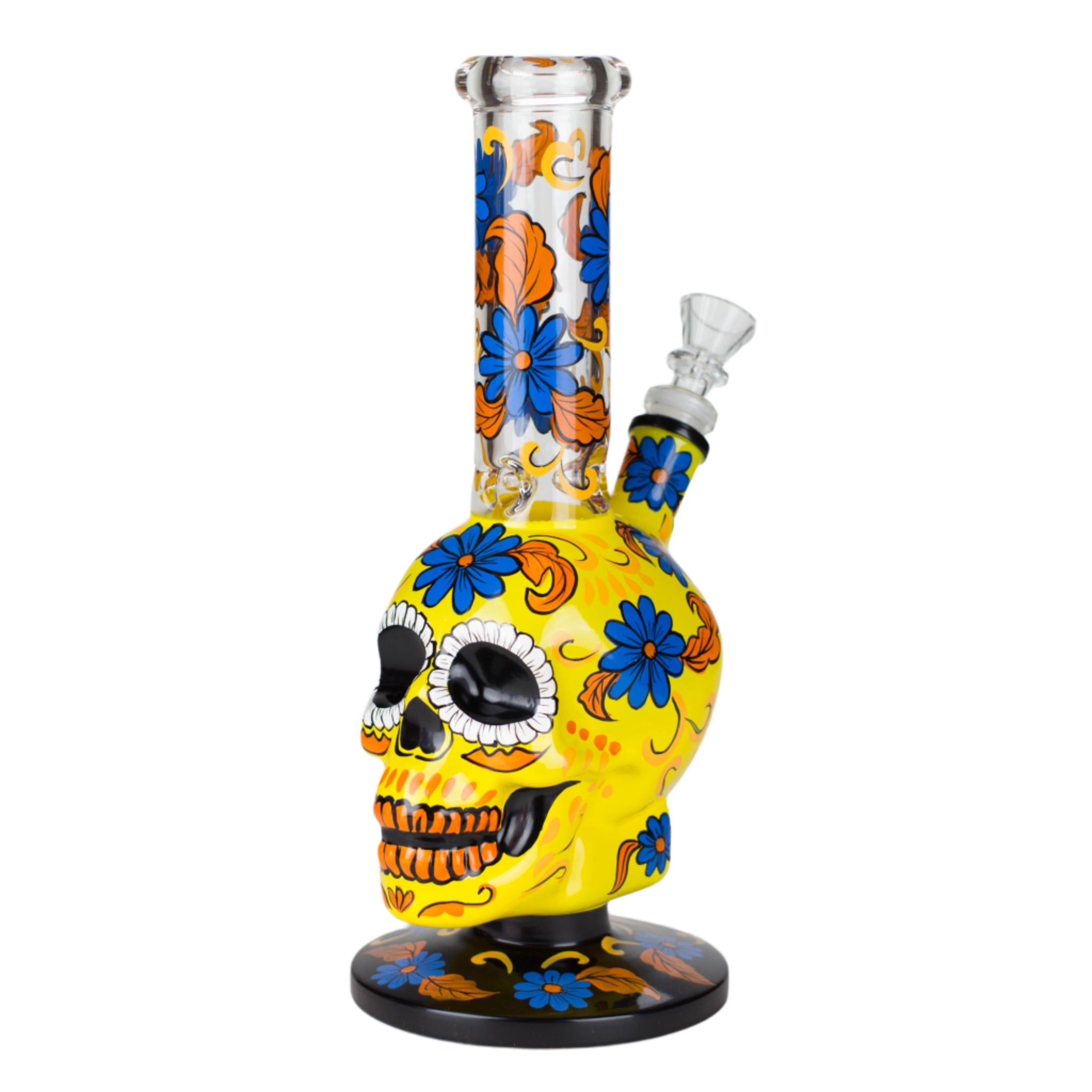 10" Sugar Skull Water Pipes - inhalco