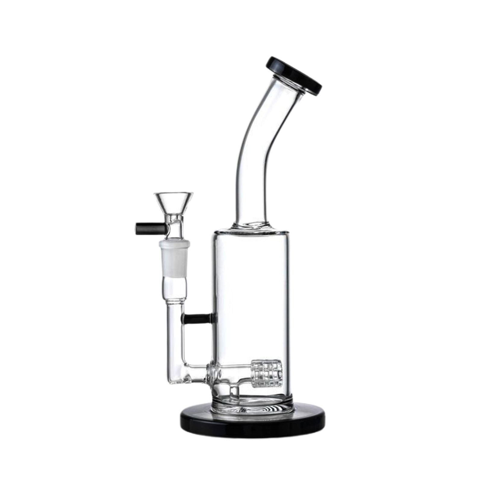 10 inch Classic Barrel Perc Bong in black