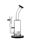 10 inch Classic Barrel Perc Bong in black