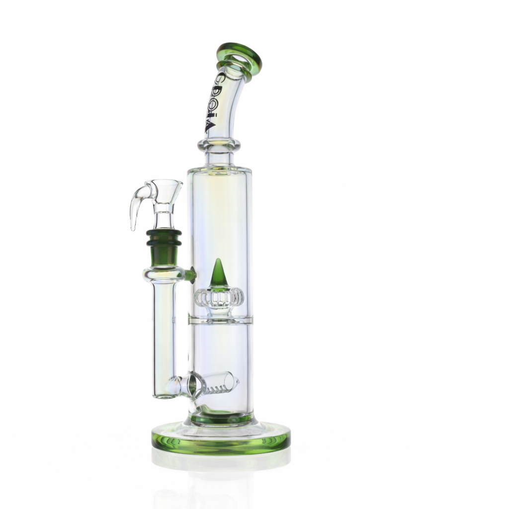 10" Dual Chamber Scientific Bong with Inline and Rocket Perc