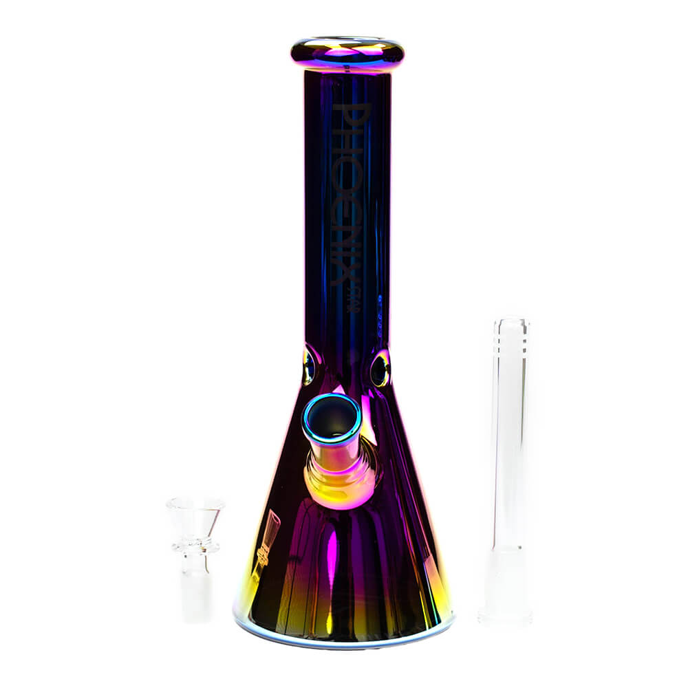 10" Electrooplated Glass Water Bong - INHALCO