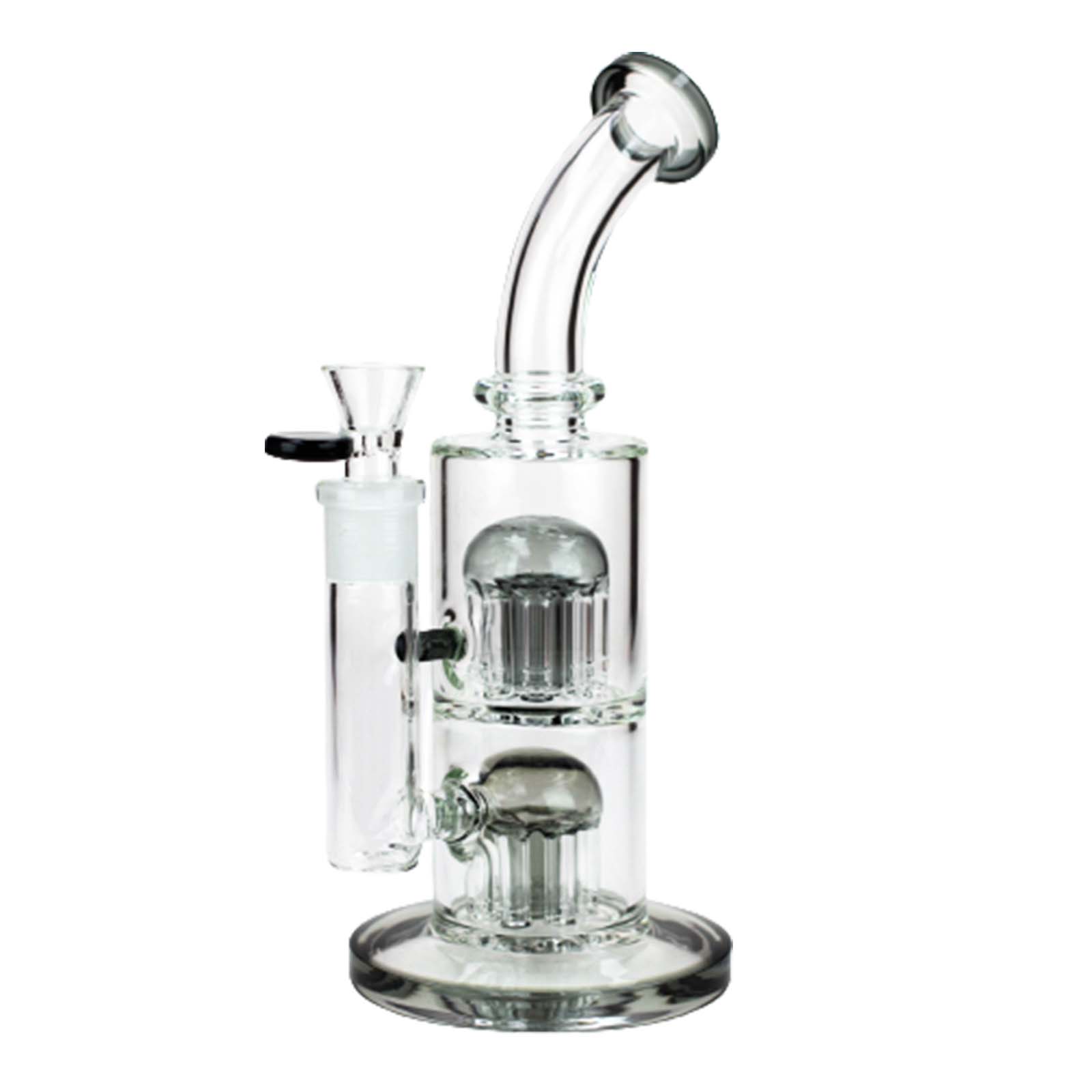 10&quot; Glass Bubbler with Dual 8-Arms Perc