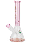 10" WellCann Pink Glass Beaker Bong with Wide Mouth - INHALCO