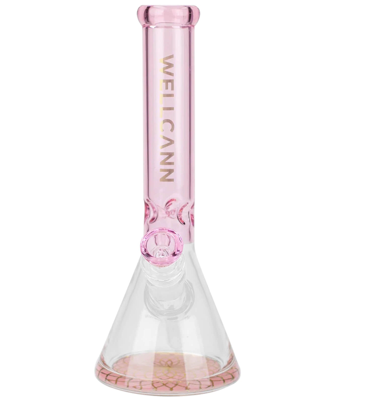 10&quot; WellCann Pink Glass Beaker Bong with Wide Mouth - INHALCO