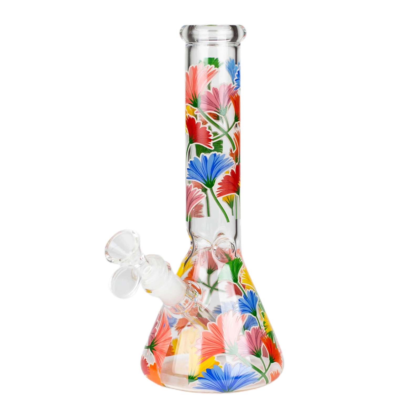 10" Glass Bong With The Nature Design