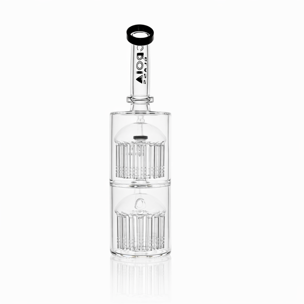 11" Double Tree Perc Scientific Glass Bong