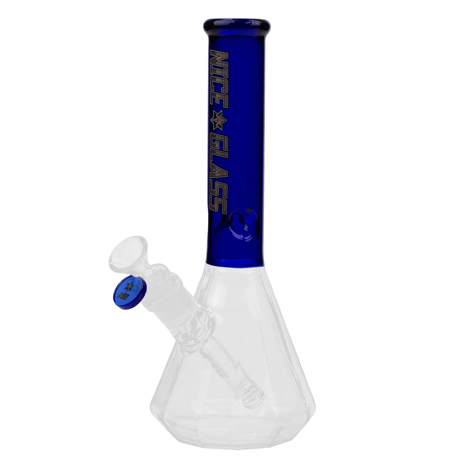 11&quot; Glass Bong with 12-Sided Pyramid Beaker Base - INHALCO
