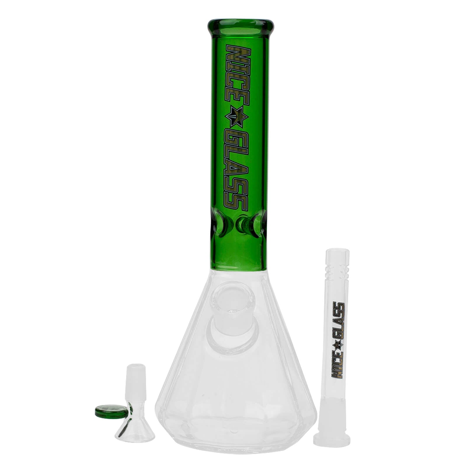 11&quot; Glass Bong with 12-Sided Pyramid Beaker Base - INHALCO