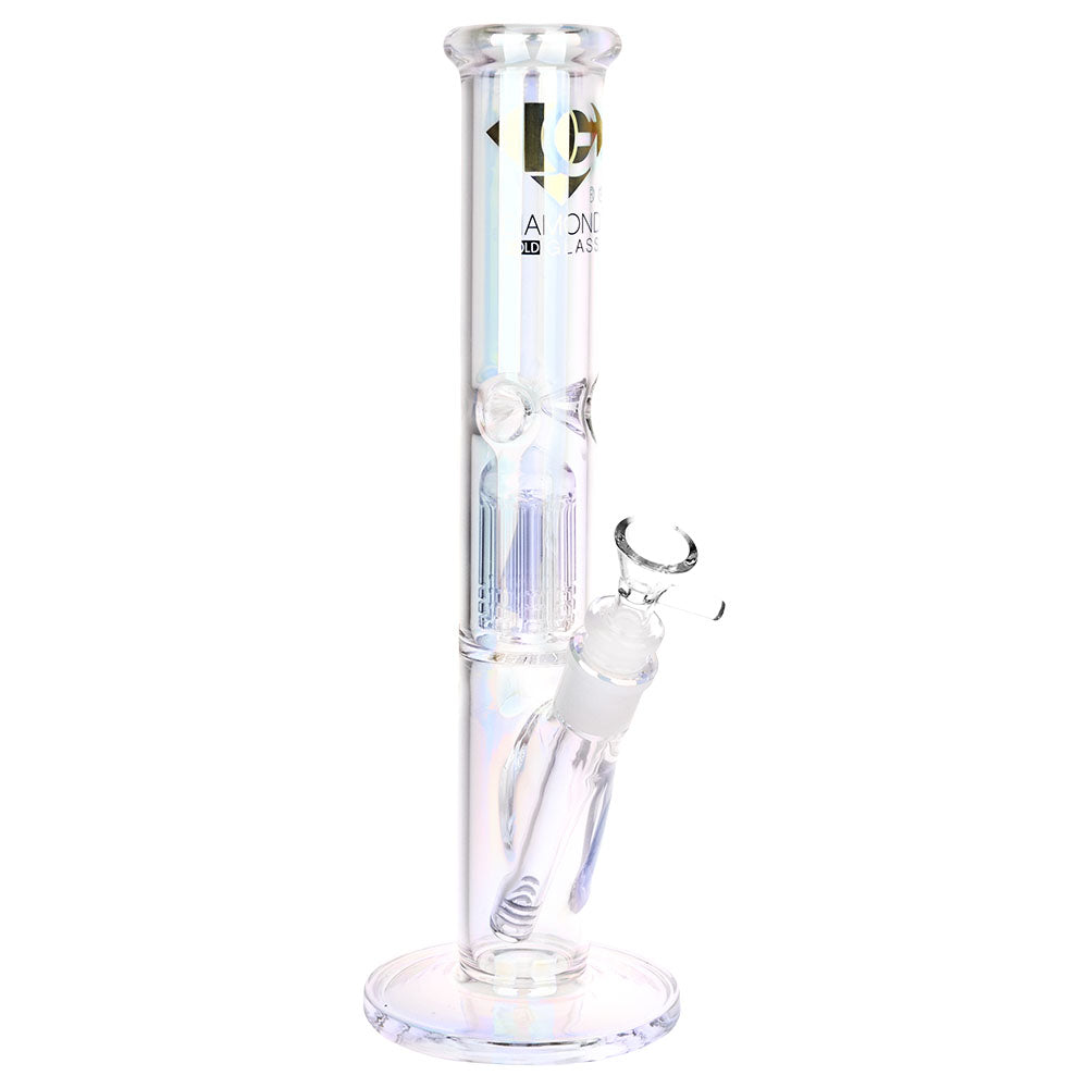 12" Diamond Gold Pearl 8-Arm Perc Bong