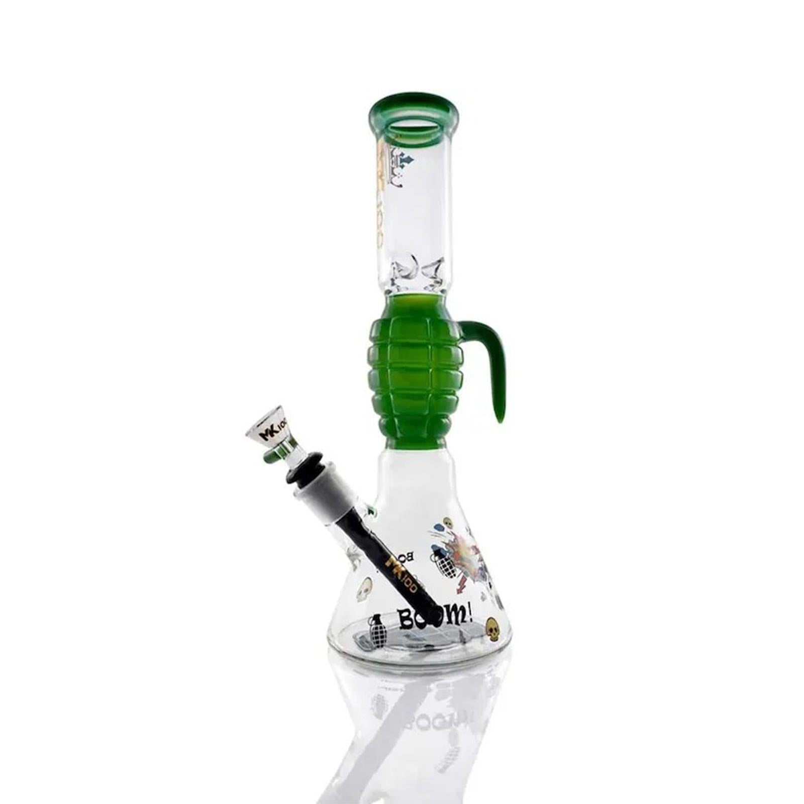 Side view of 12 inch Grenade Bong