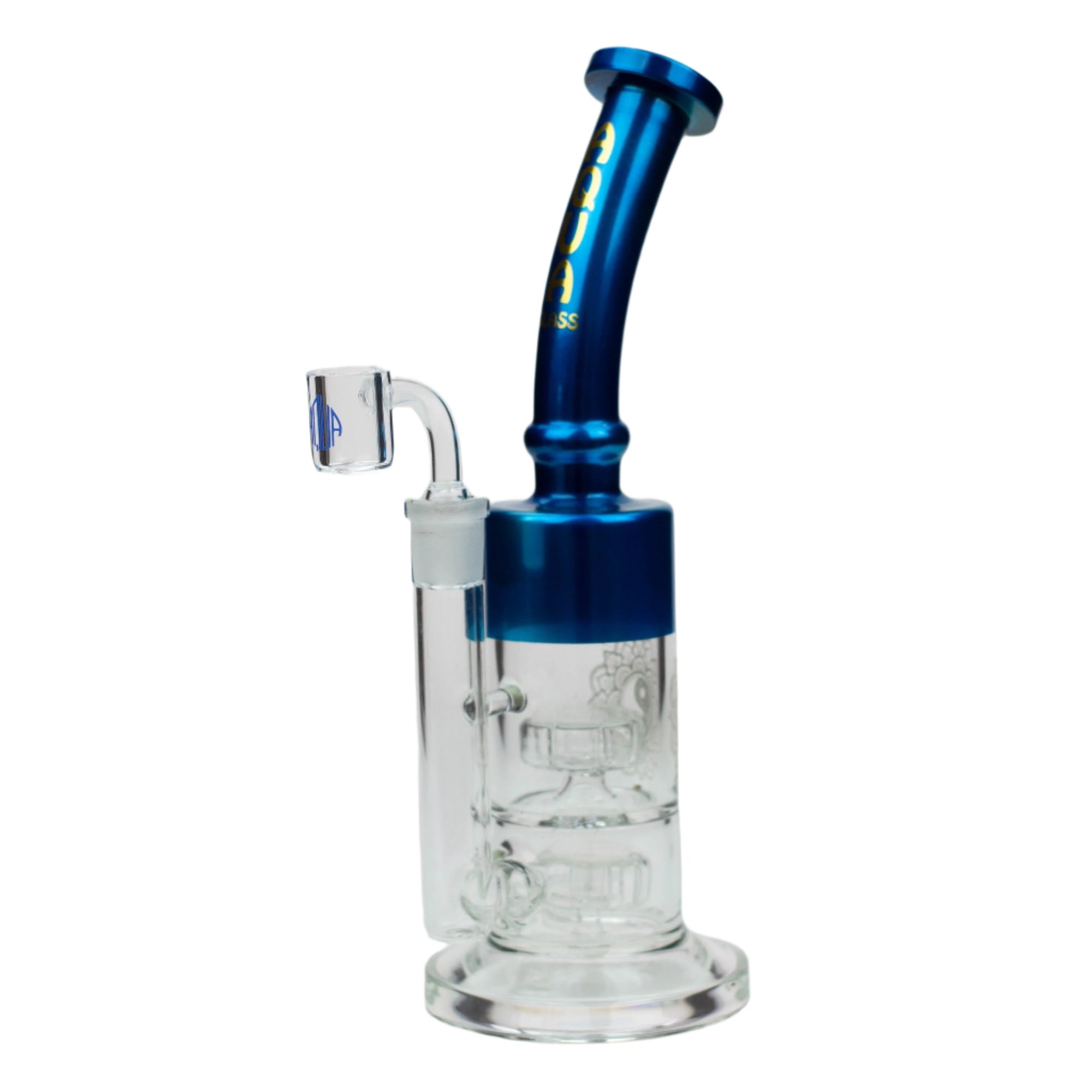 12&quot; AQUA 2-in-1 Dual Barrel Diffuser Glass Bong