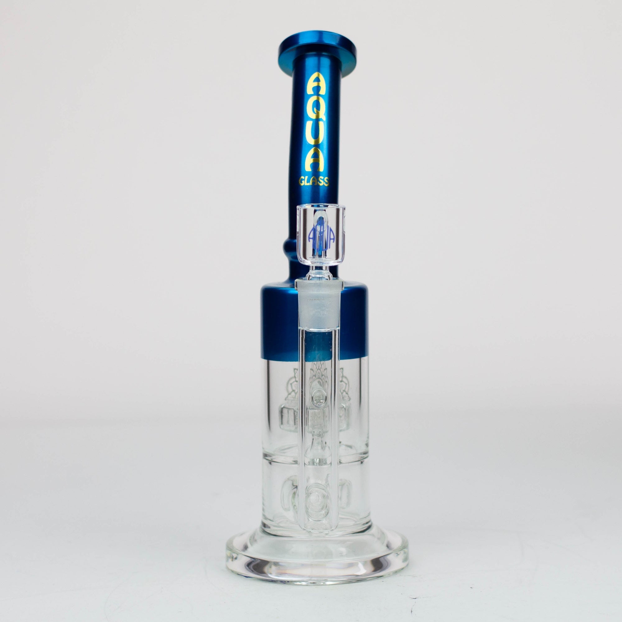 12&quot; AQUA 2-in-1 Dual Barrel Diffuser Glass Bong