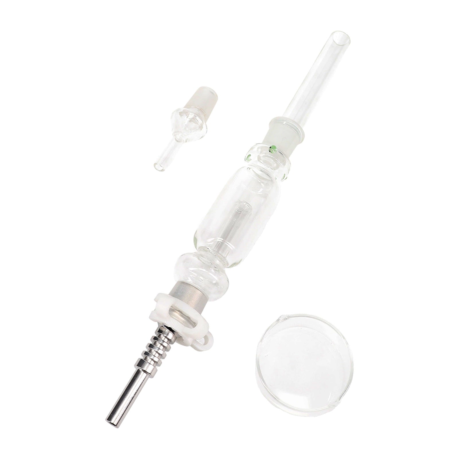 12″ Glass Dab Straw Kit 18.8 mm Titanium Tip - inhalco