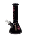 12" Kitty Black 7mm Glass Beaker Bong