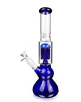 12 Inch Round Bottom Glass Bong in blue