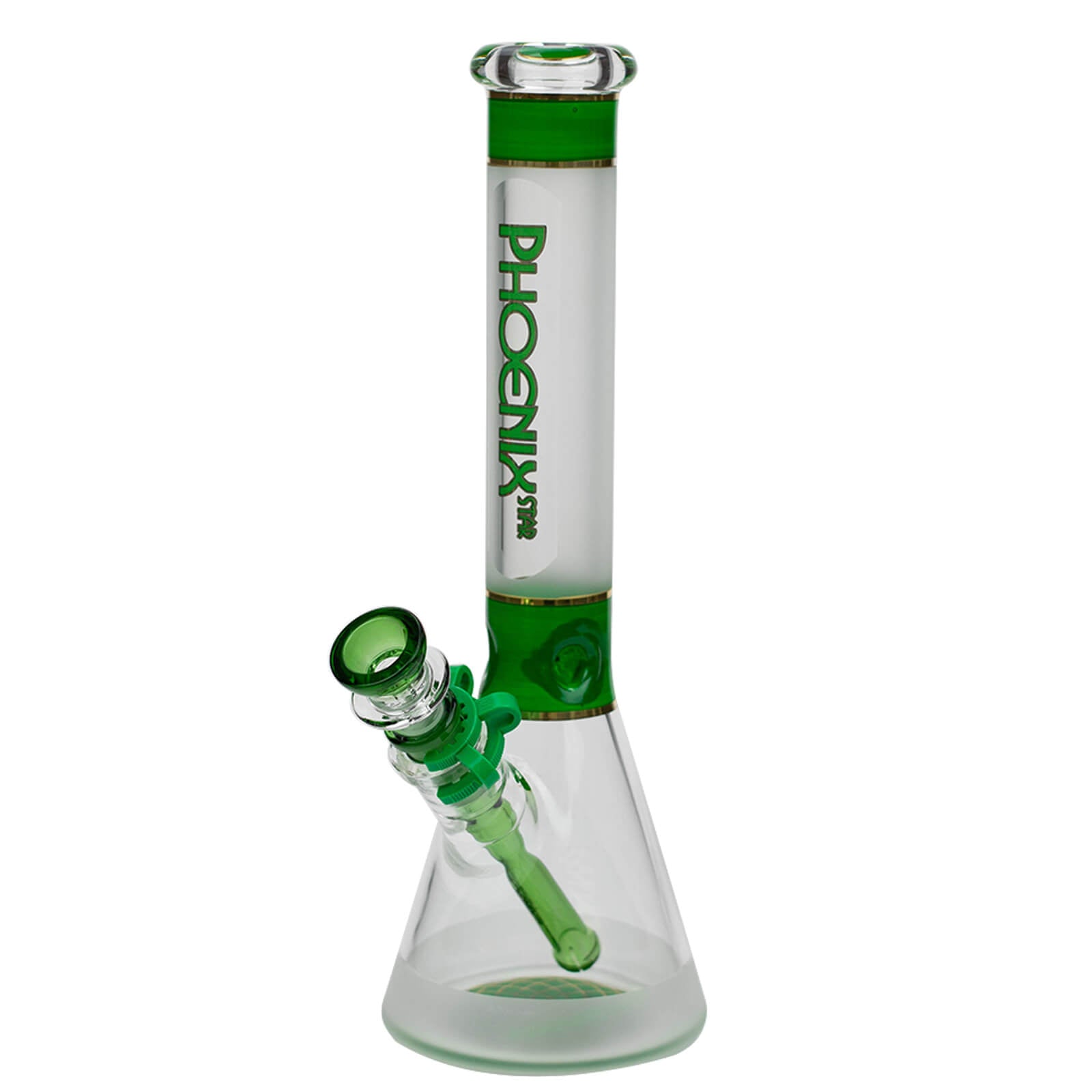13&quot; Sandblasted Glass Water Bong with Clip - INHALCO
