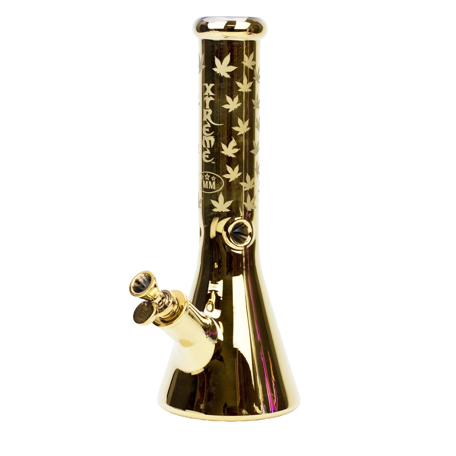 13&quot; Electroplated Glass Beaker Water Pipe