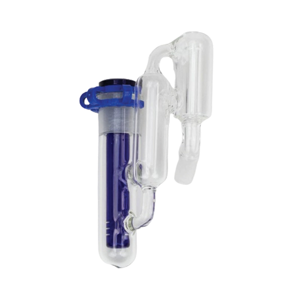 Glass Recycler Ash Catcher with Downstem in blue colr