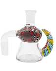 Colorful Swirl Horn Beaker Ash Catcher in Red color