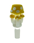14mm Yellow Mushroom Glass Bowl – unique bong bowl piece with fun mushroom design
