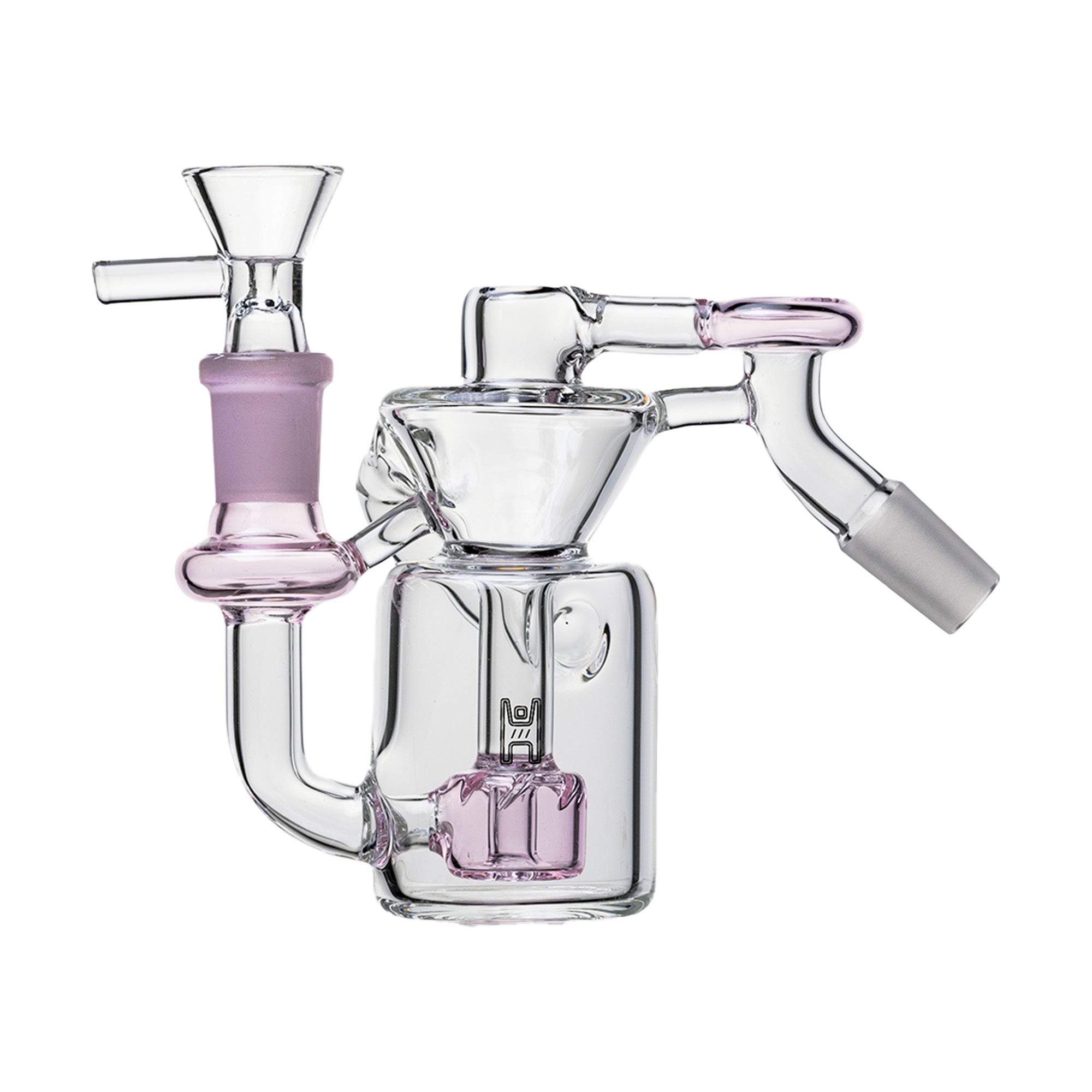 14mm Recycler Ash Catcher, Pink, 45° joint