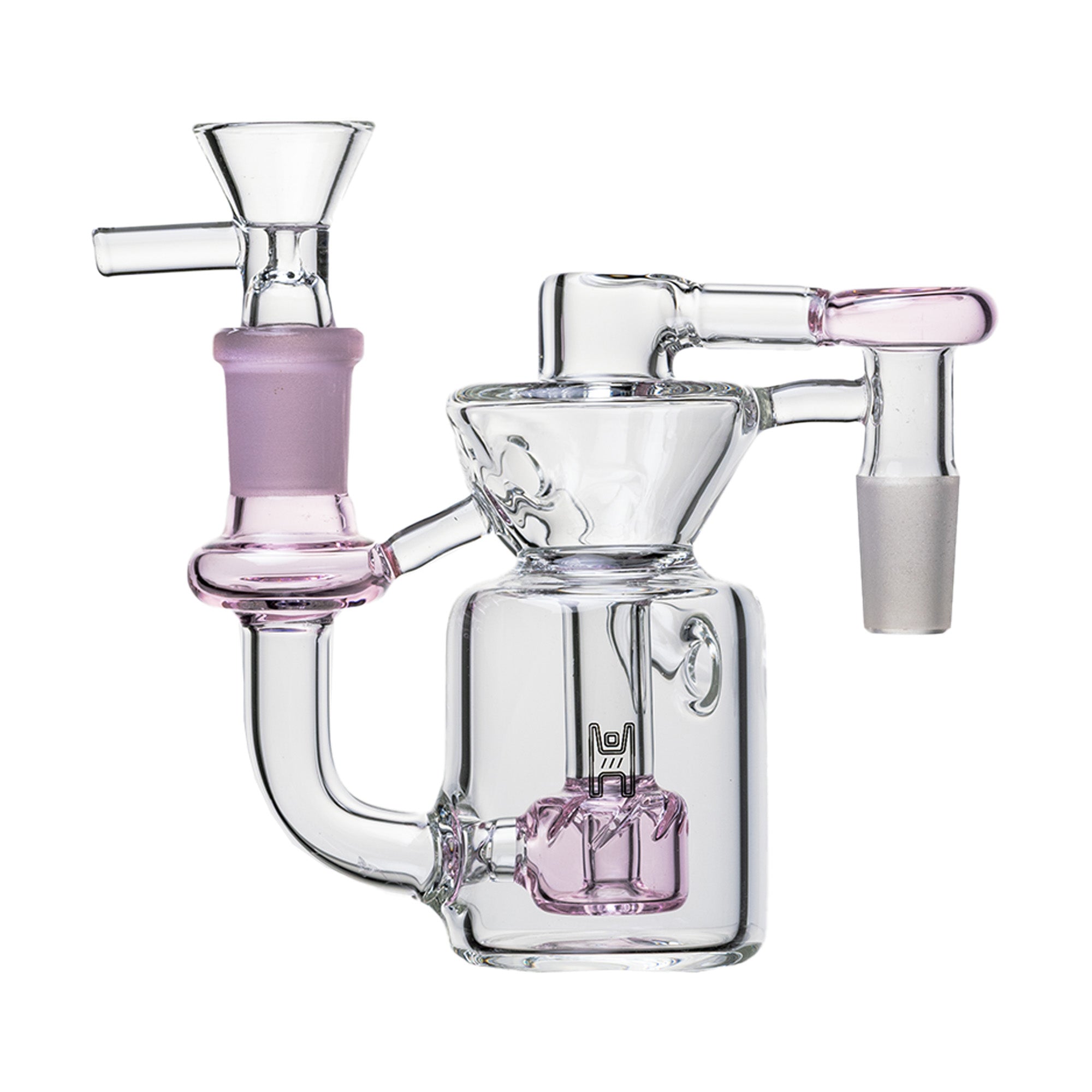 14mm Recycler Ash Catcher in Pink color