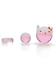 Pinky Kitty Glass Slurper Set