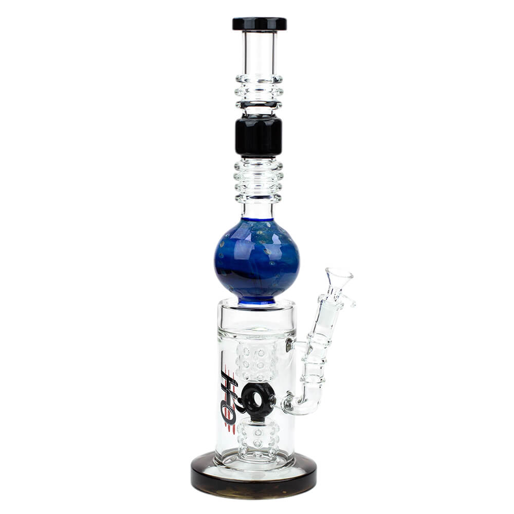 15&quot; H2O Gold Fumed Sphere Glass Water Bong - INHALCO