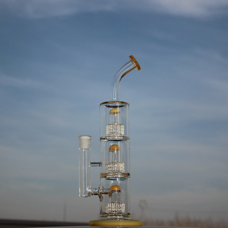 15" Triple Matrix Percolator Glass Water Pipe – INHALCO