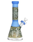 Mushroom Melange Etched Beaker Water Pipe