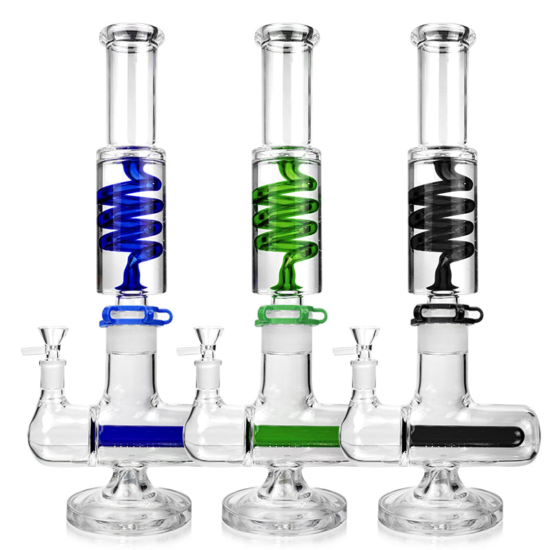 16&quot; Glycerin Coil Color Inline Bong