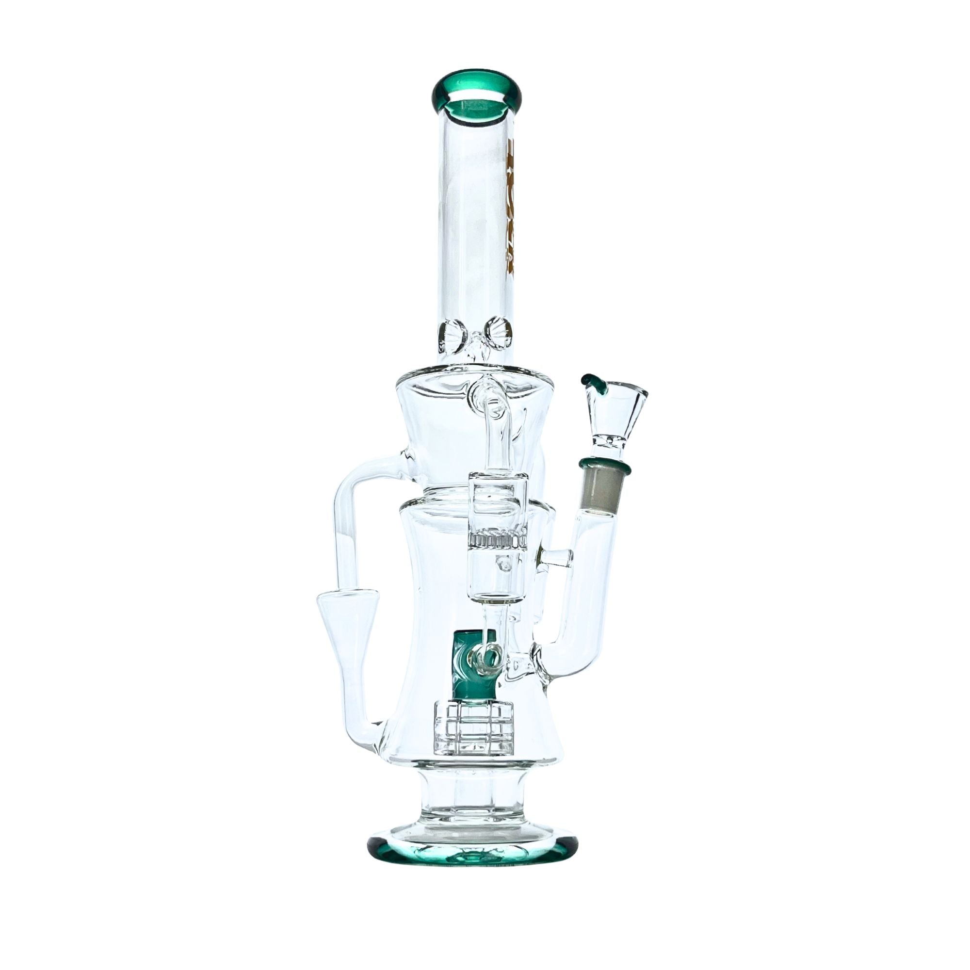 16" Quantum Stereo Recycler Bong in Teal