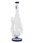 17" H2O Three Honeycomb Silnders Glass Water Recycle Bong - INHALCO