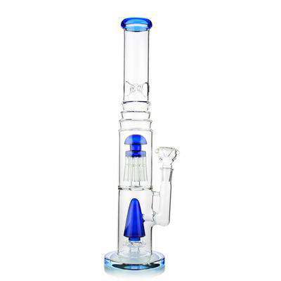 18 Inch Bong with showerhead and chandelier percs