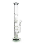 18 Inch Straight Tube Bong w/ Double Matrix & Double Honeycomb Percs