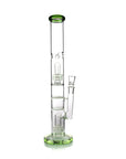 18 Inch Straight Tube Bong w/ Double Matrix & Double Honeycomb Percs