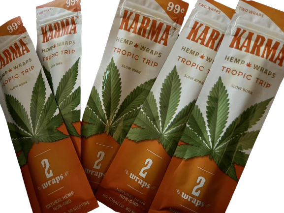 Karma Hemp Organic Natural 2 Wraps Per Pack Tropic Trip Flavor