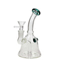 6" 2-in-1 Clear Glass Bell Bubbler