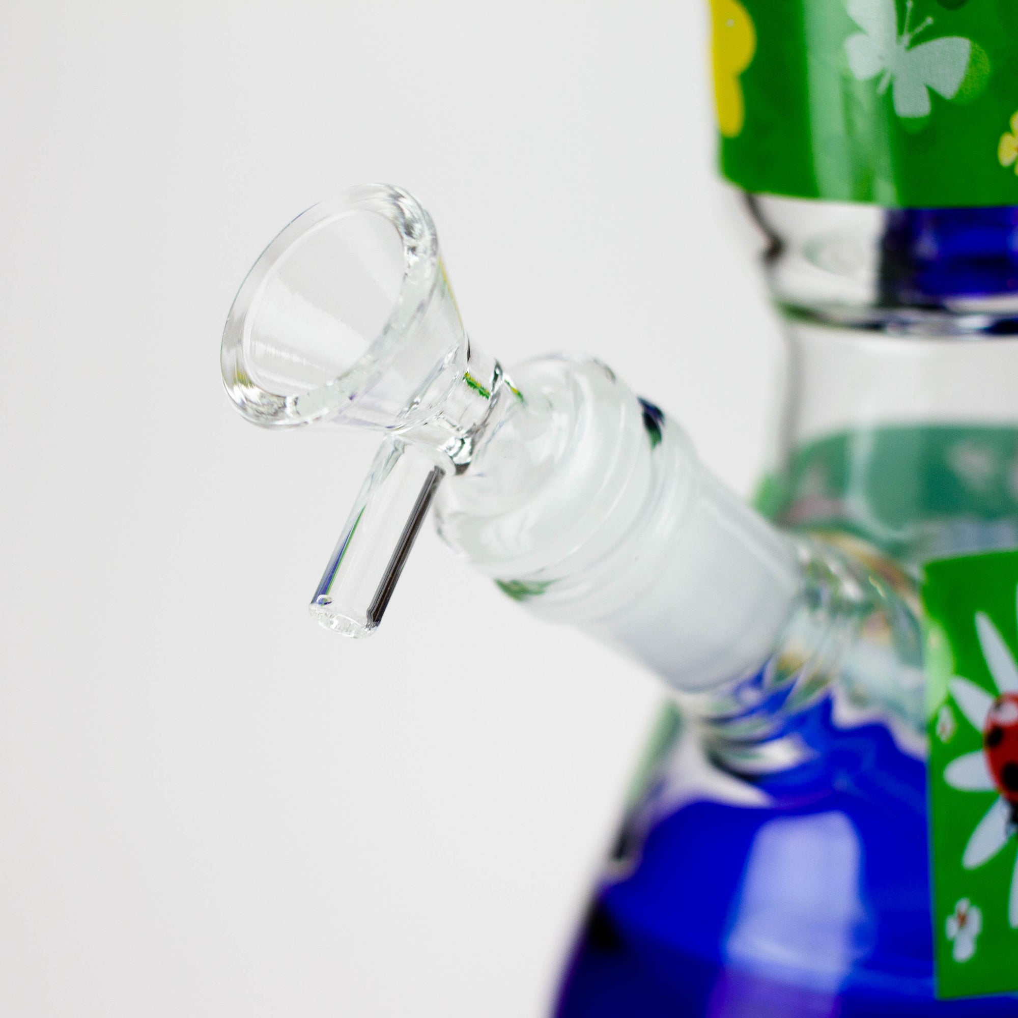 13" Flower Decal Glass Bong_4