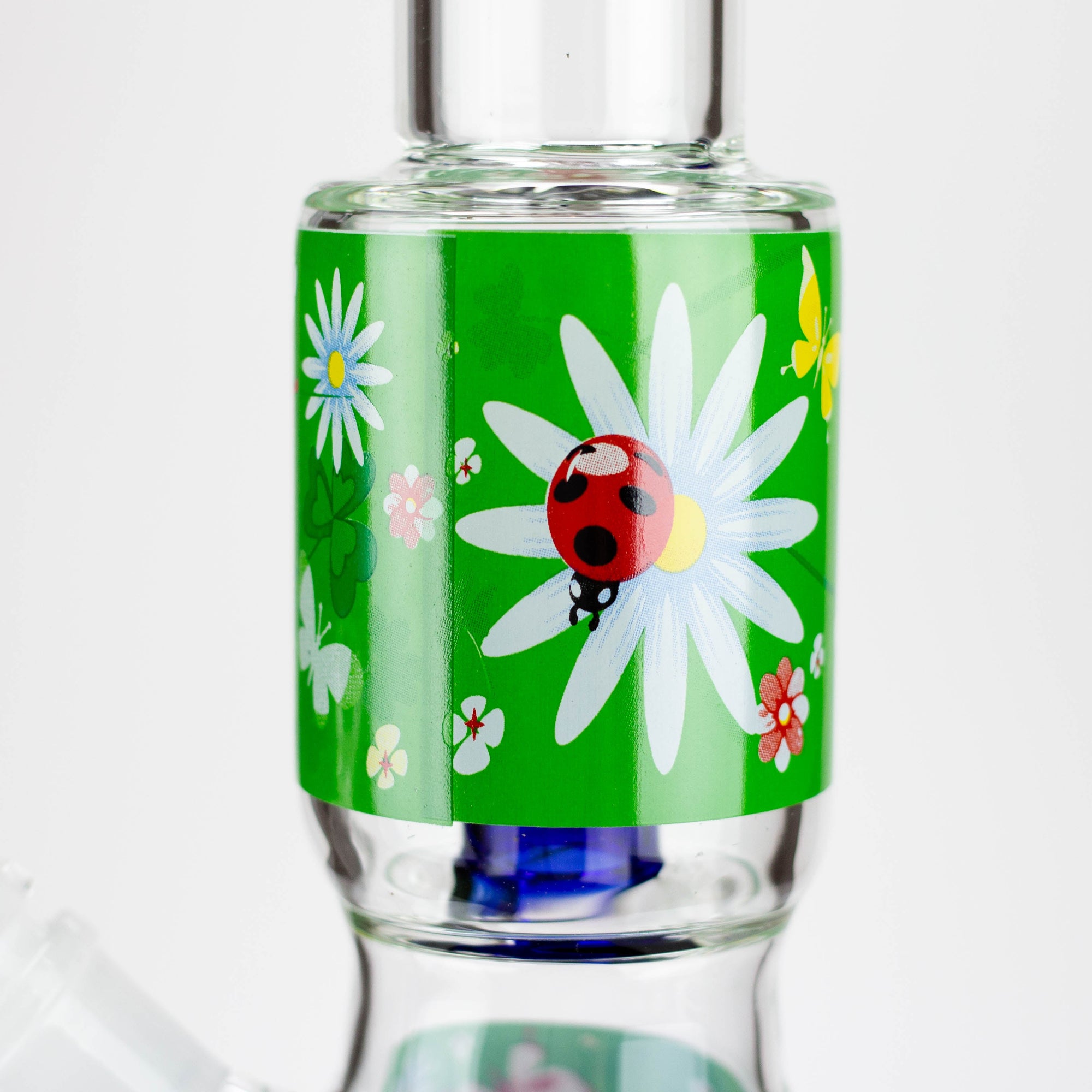 13" Flower Decal Glass Bong_5
