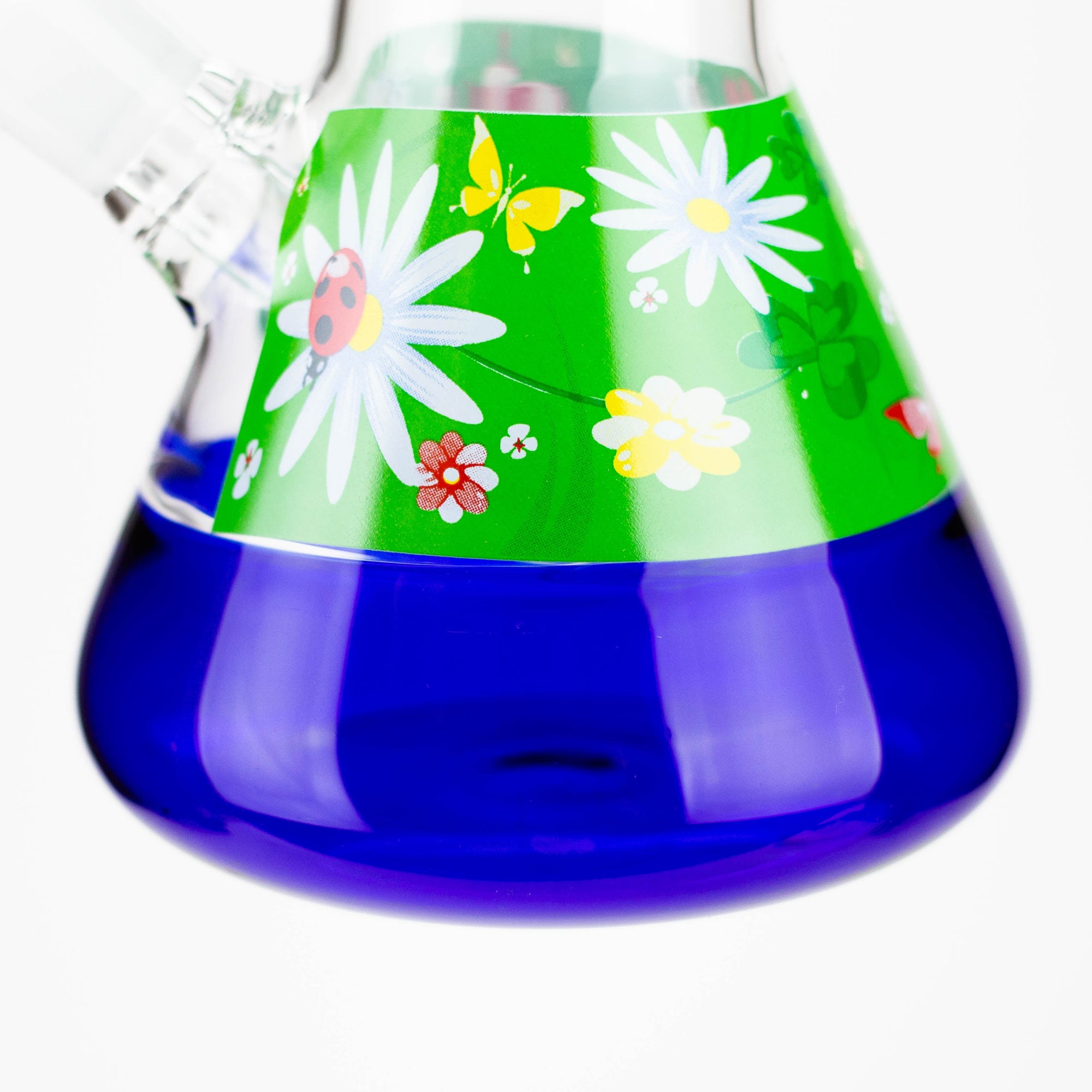 13" Flower Decal Glass Bong_6