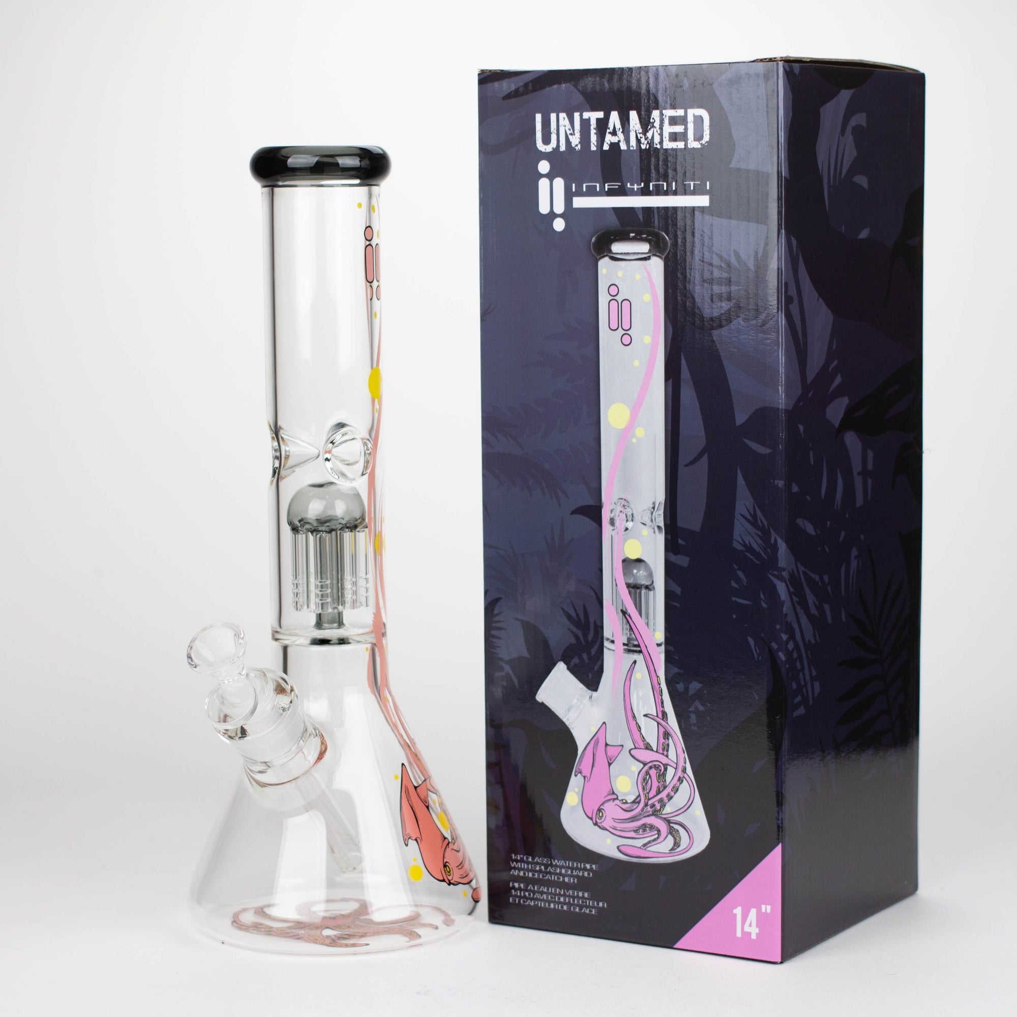 Untamed 14&quot; 7 mm Classic Beaker Bong - Octopus_7