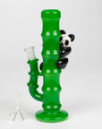 6.5" Glass Mini Bong With Panda Hanging Bamboo_6