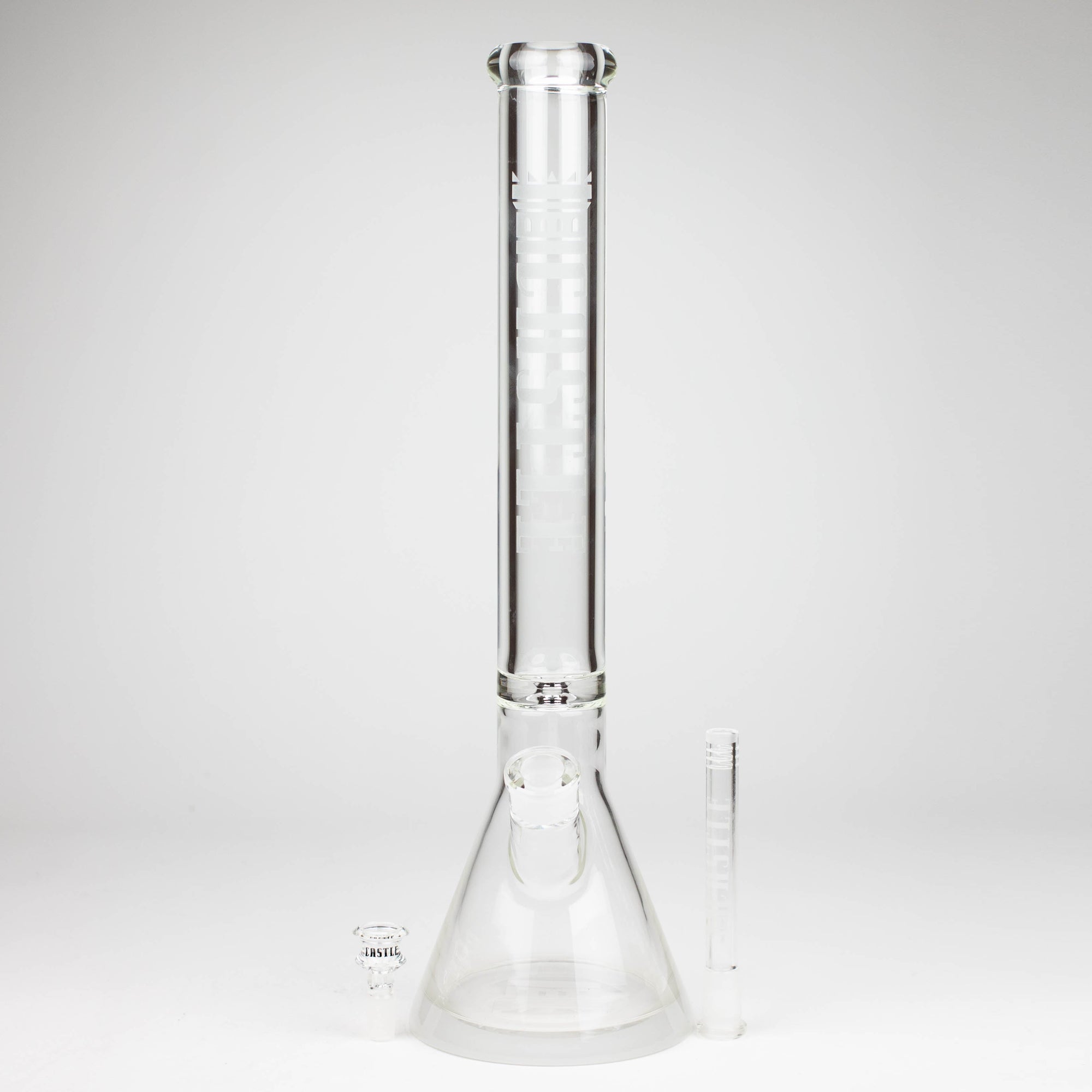 Castle Glassworks 18" Etched Logo Beaker Bong_9