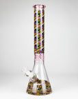 17" Color Accented 7mm Glass Bong With Poker Design_5